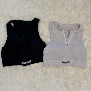 TWO Gymshark Sports Bras - Black and White